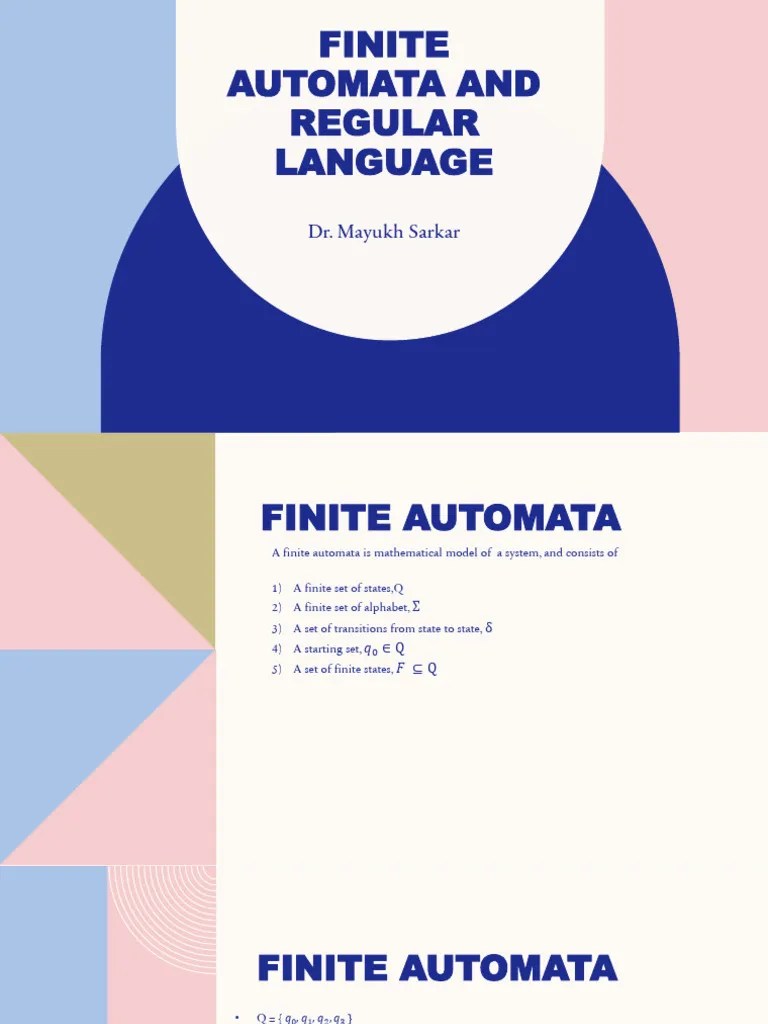Finite Automata And Regular Language | PDF