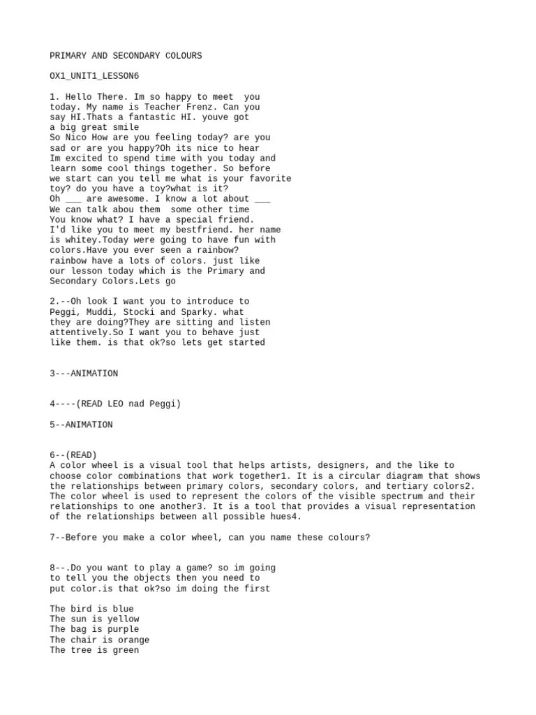 Primary And Secondary Color | PDF | Color | Lighting