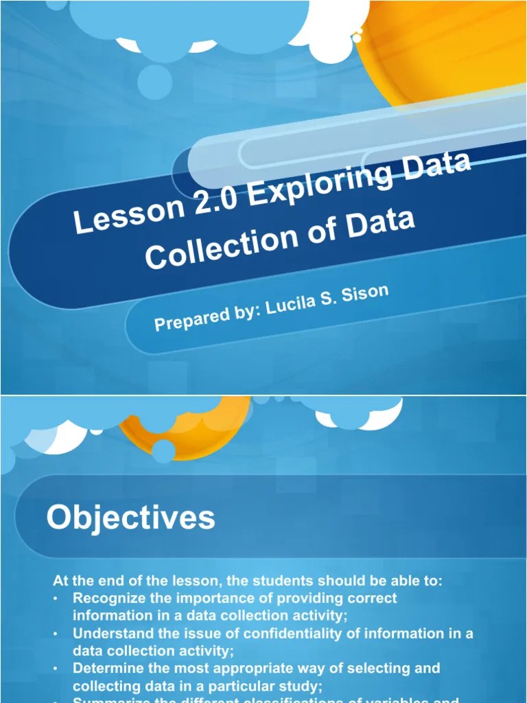 Lesson 2.0 Data Collection | PDF