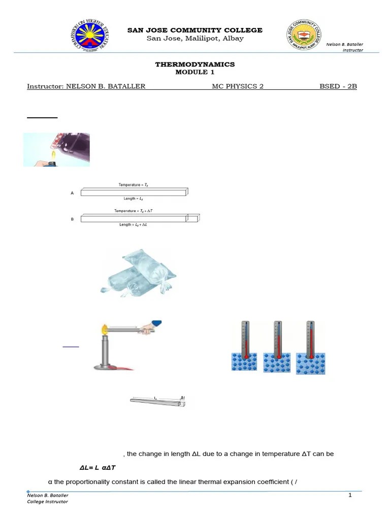 Thermodynamics Module-1.2 | PDF | Thermal Expansion | Metrology