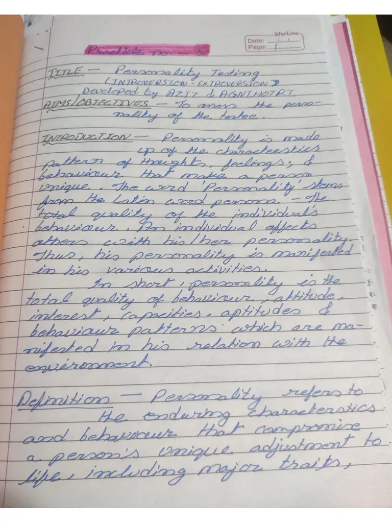 Personality Testing Introversion Extroversion | PDF