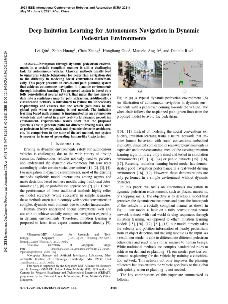 Deep Imitation Learning For Autonomous Navigation In Dynamic Pedestrian ...