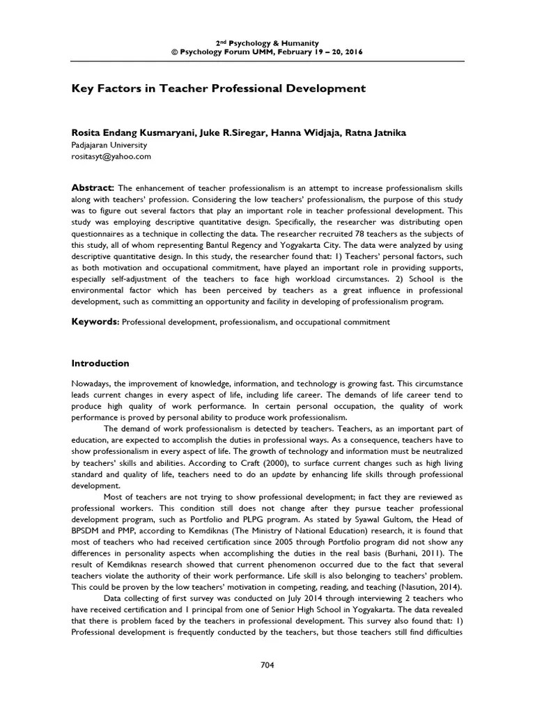 Teacher Professional Development | PDF