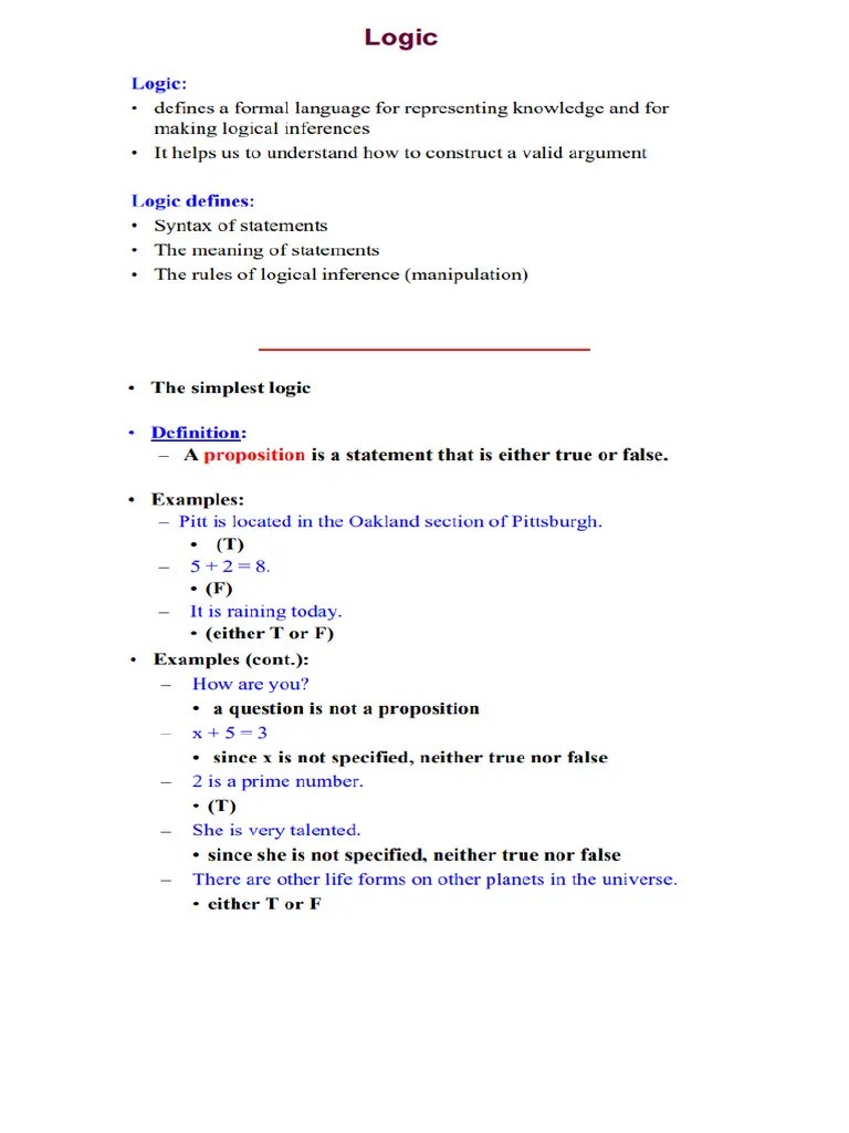 Propositional Logic | PDF