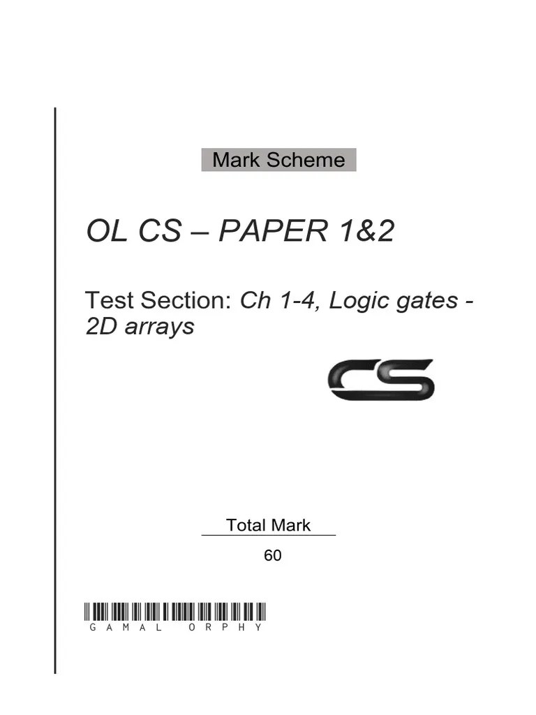 Chapter 1-4, Logic Gates-2d Arrays - Quiz - MS - CS | PDF