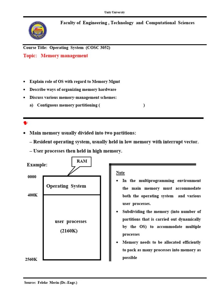 Memory Note Part 1 | PDF