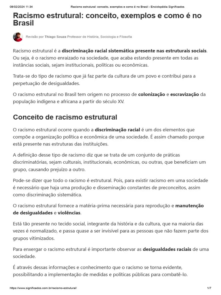 Racismo Estrutural_ Conceito, Exemplos E Como é No Brasil ...