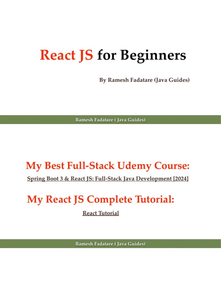 React Crash Course | PDF