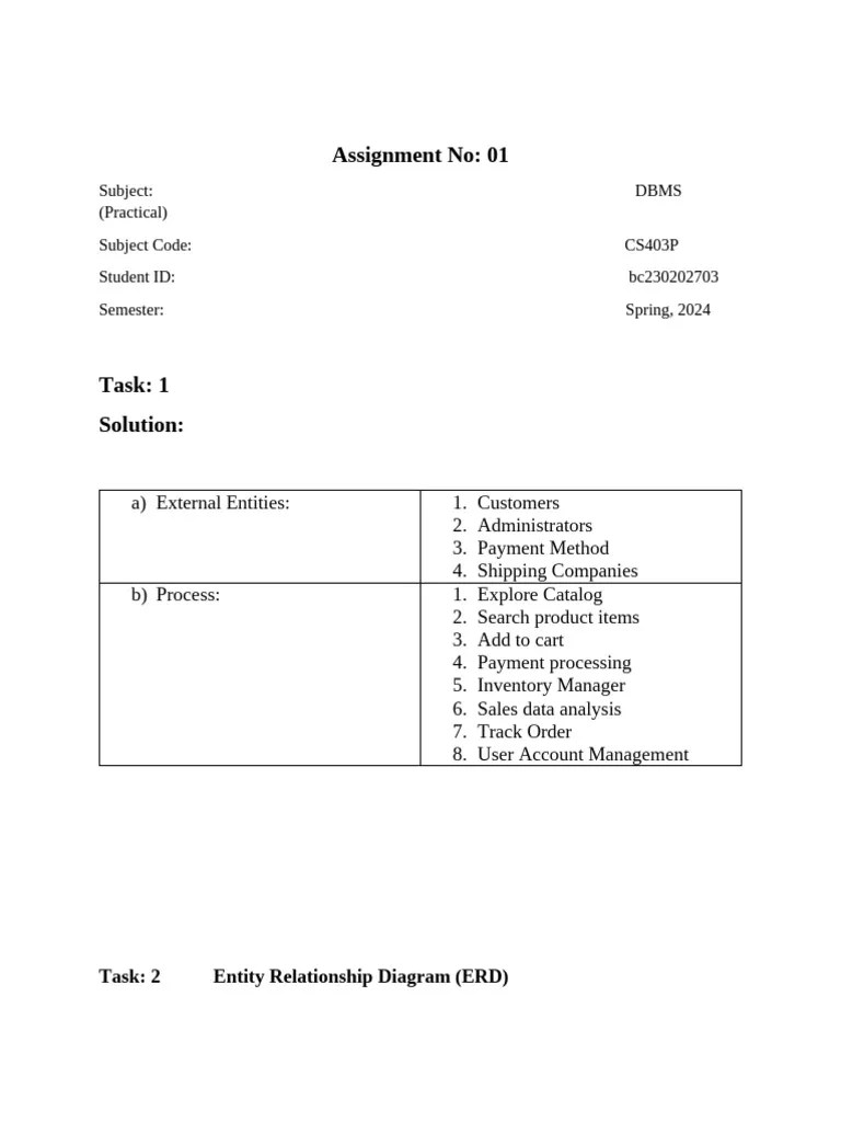 Assignment No 1 CS403P | PDF
