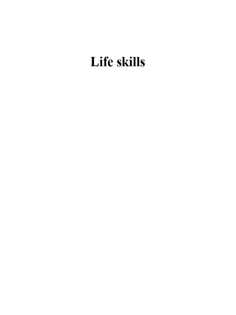 Life Skills | PDF