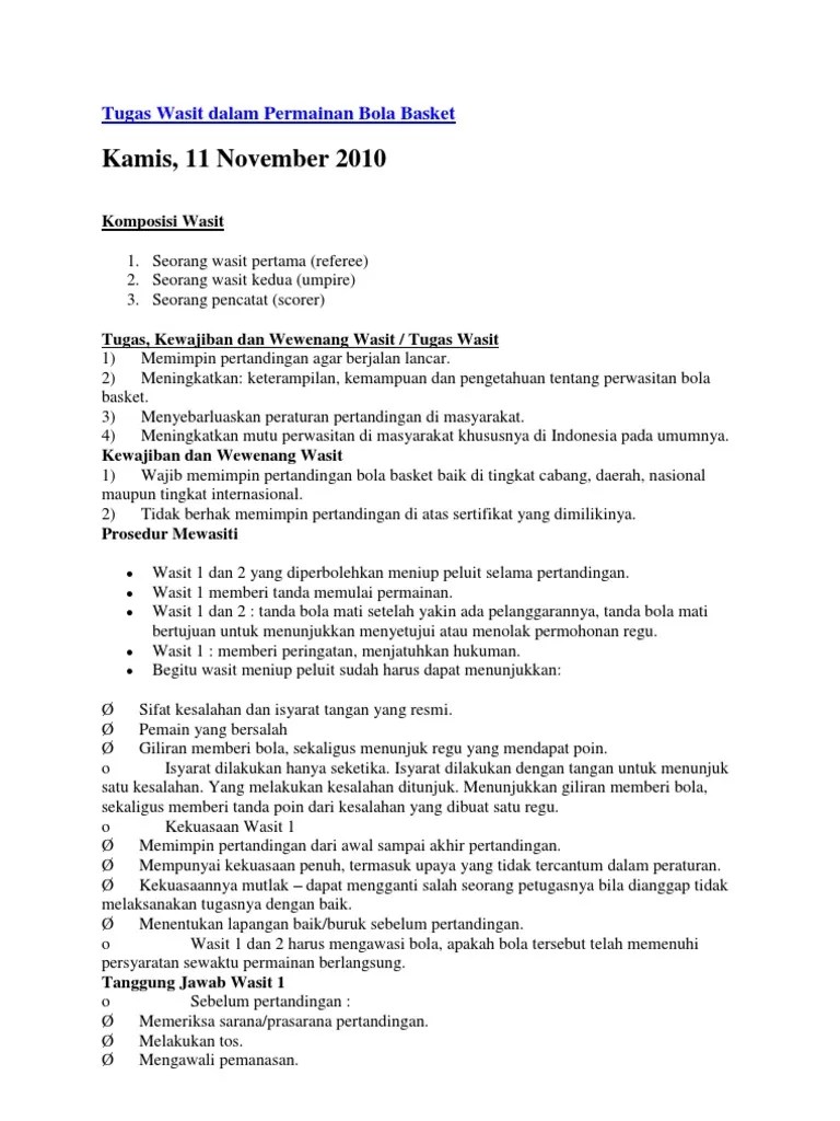 Tugas wasit bola basket · mengawasi pemanasan yang dilakukan oleh kedua tim sebelum pertandingan dimulai. Tugas Wasit Dalam Sepak Bola Rasanya