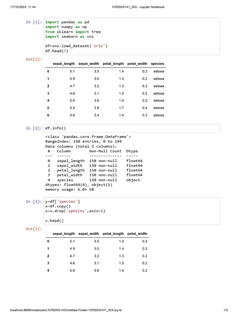 1CR20IS141 - ID3 - Jupyter Notebook | PDF