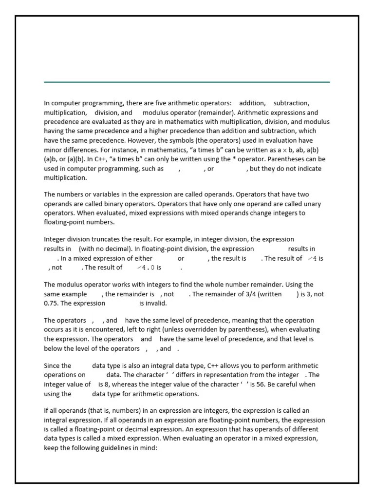 Lab 2 3 Using Arithmetic Operators Operator Precedence And The | PDF