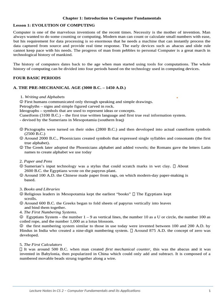 Chapter-1-introduction-to-computer-fundamentals | PDF
