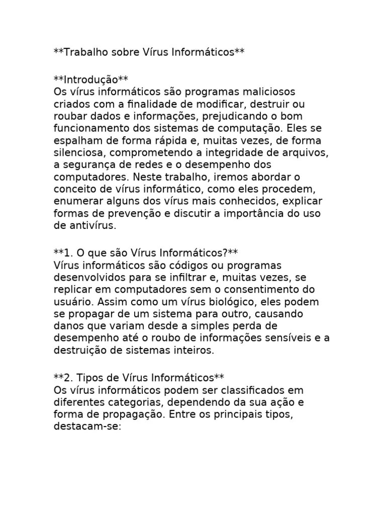 Tipos De Vírus | PDF