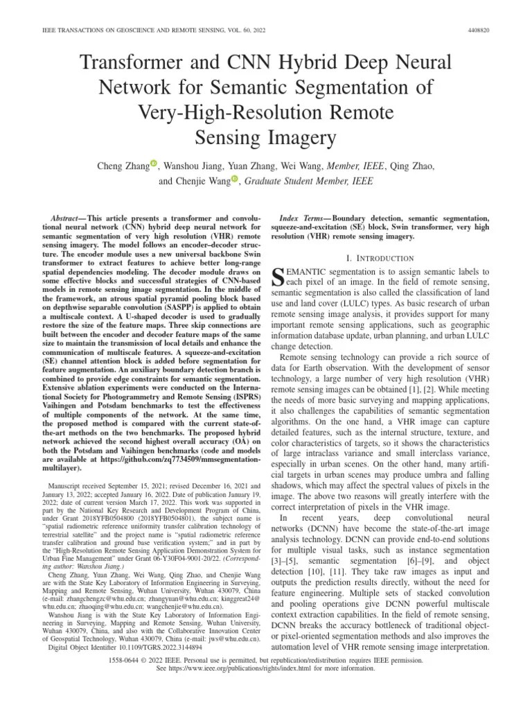 Transformer And CNN Hybrid Deep Neural Network For Semantic ...