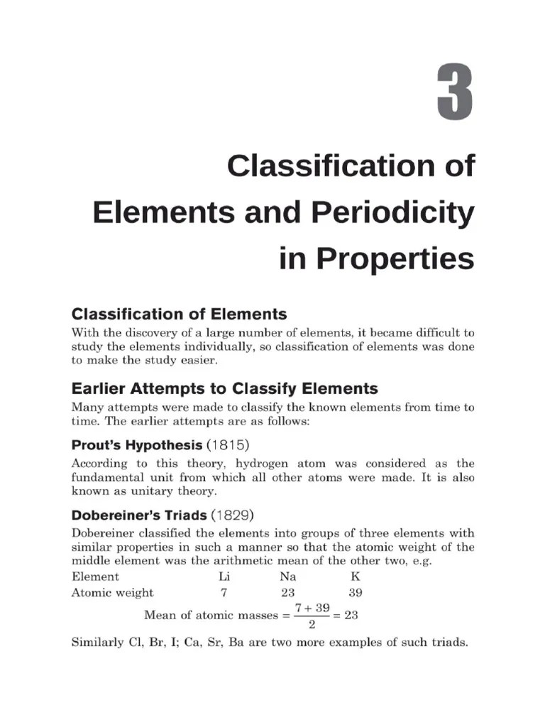 Classification Of Periodic Table | PDF
