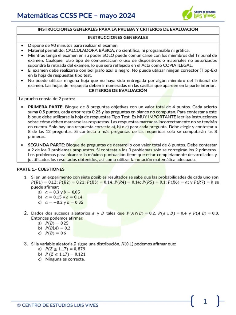 Matemáticas 2024 | PDF