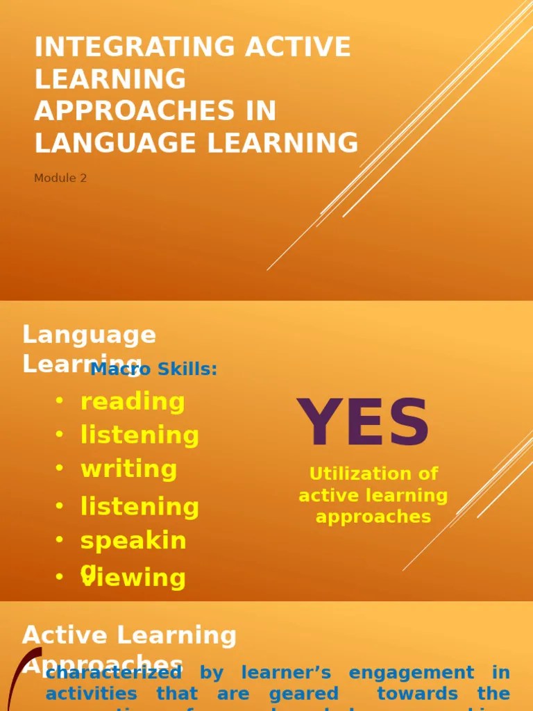Module 2-INTEGRATING ACTIVE LEARNING APPROACHES IN LANGUAGE LEARNING | PDF | Inquiry Based ...