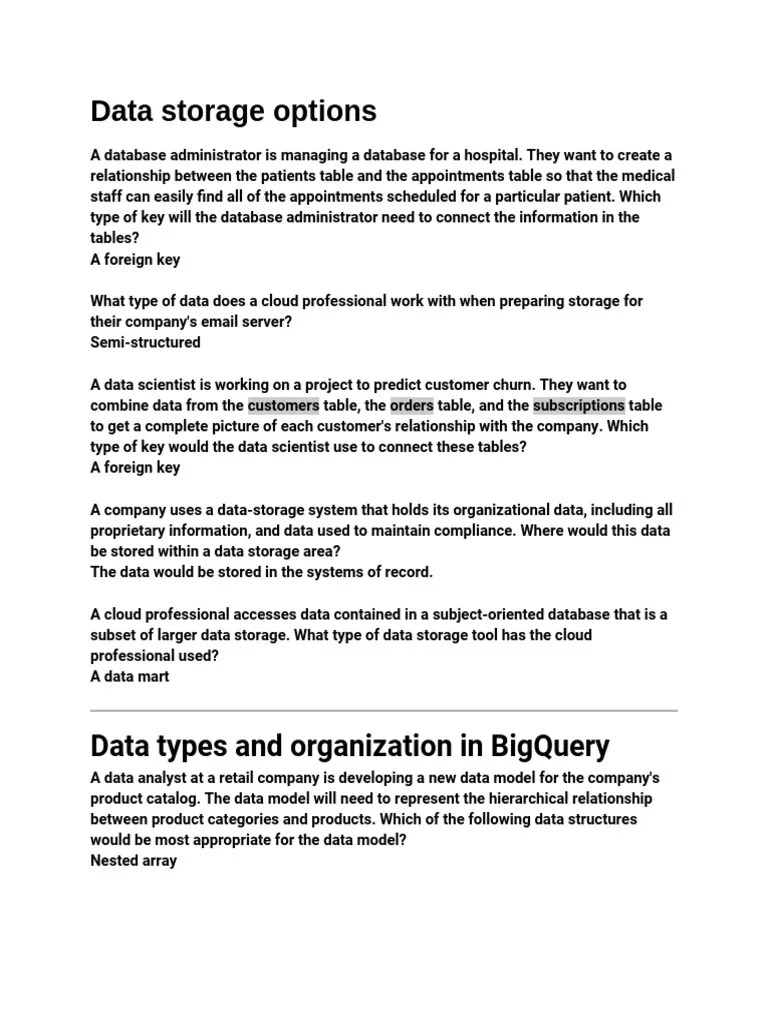 Unit 2 Quiz Data Analytics | PDF