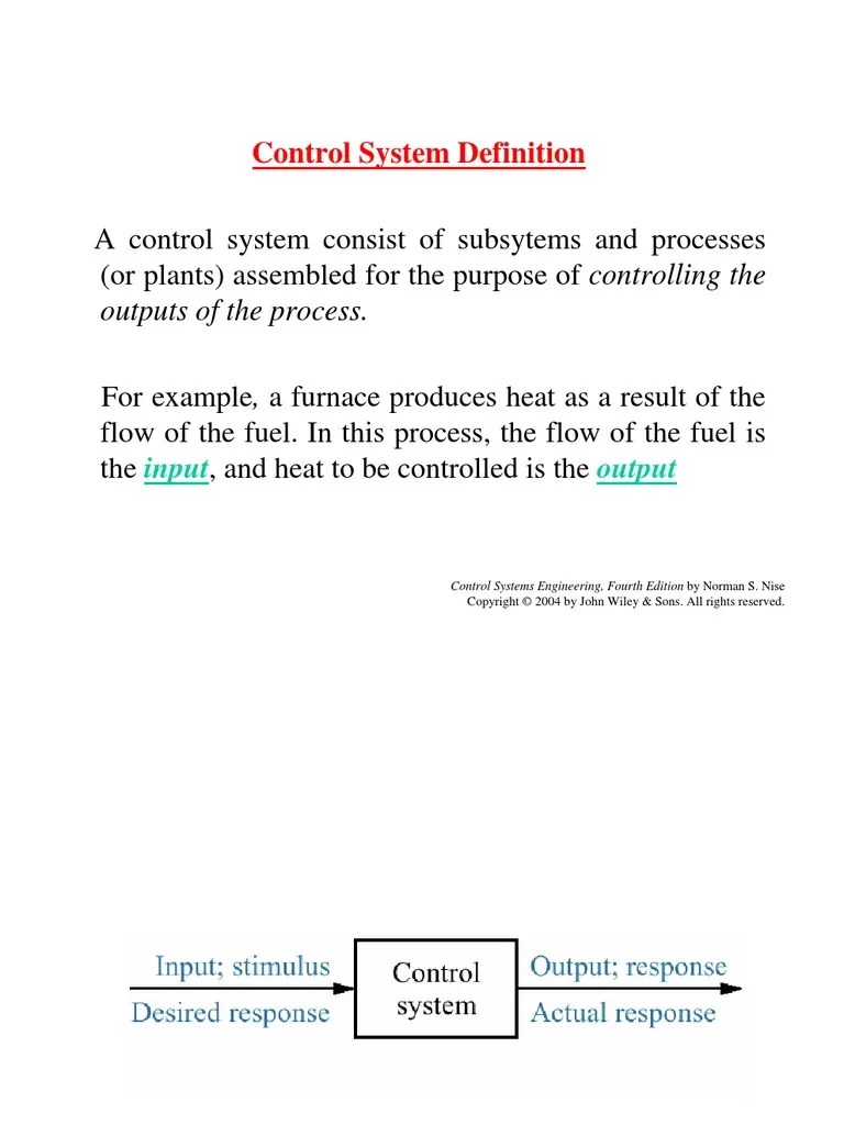 CH 01 | PDF | Control System | Control Theory