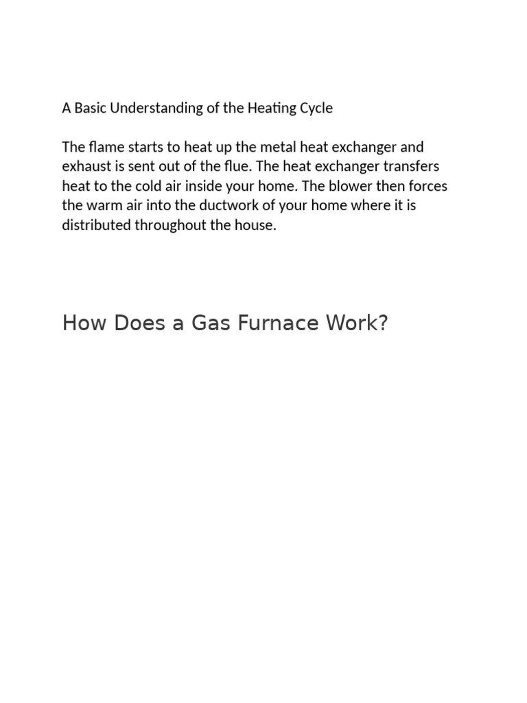 How Does A Gas Furnace Work | PDF