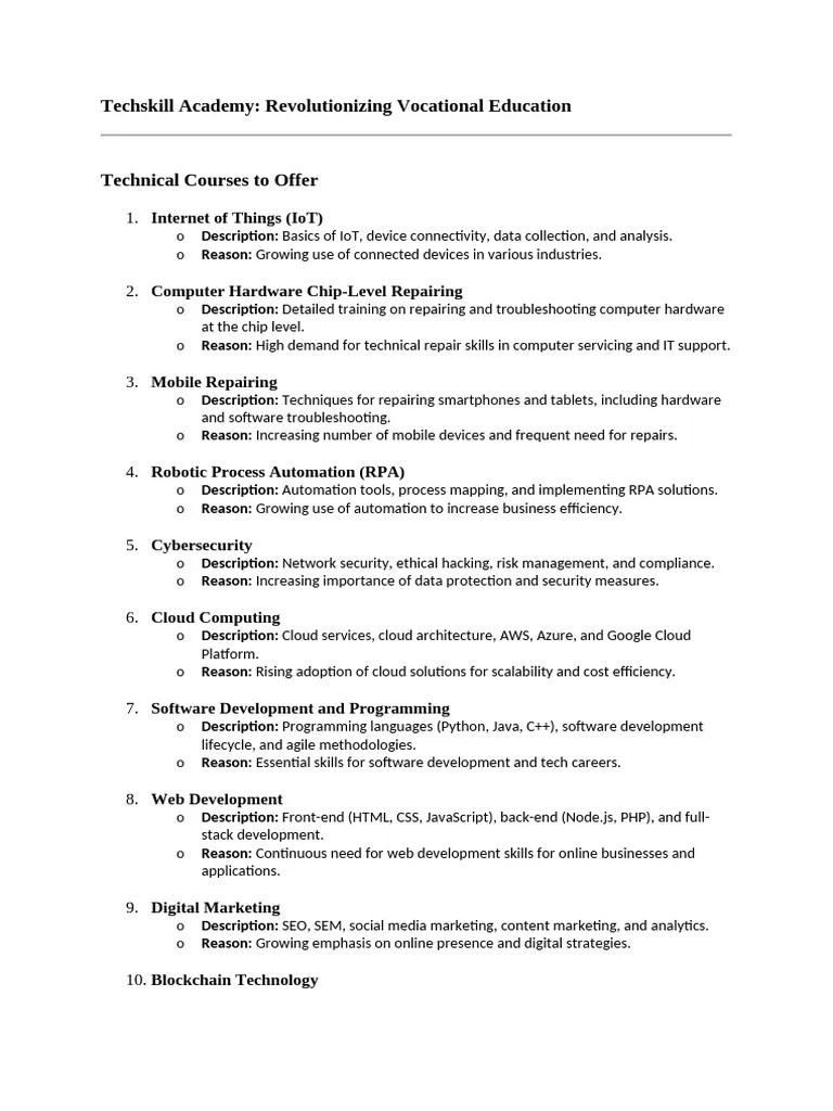 Techskill Academy | PDF
