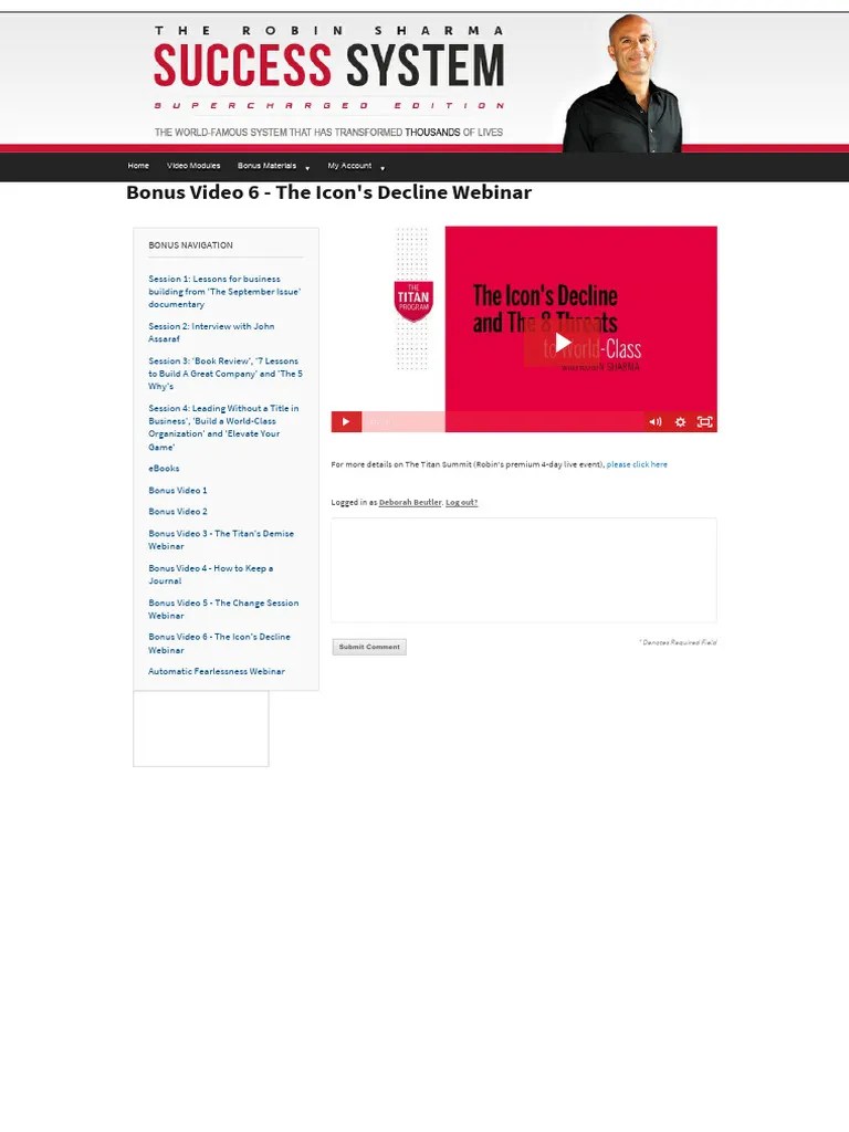 07-Bonus Video 6 - The Icon's Decline Webinar - The Robin Sharma ...