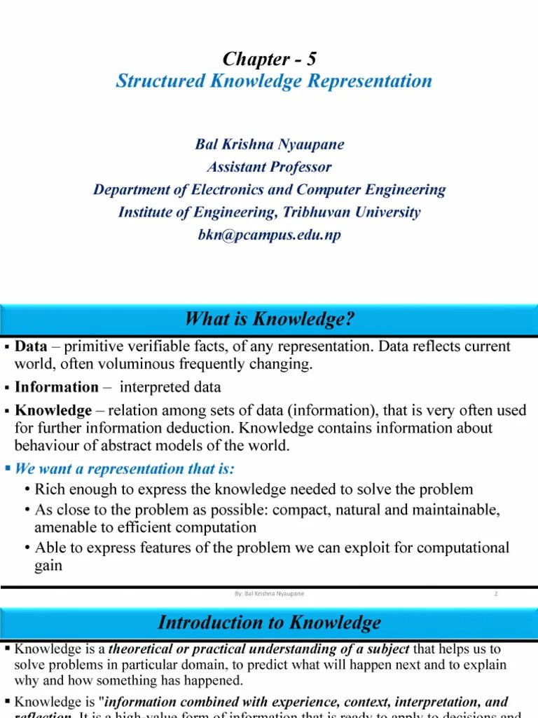 Chapter 5 - Structured Knowledge Representation | PDF