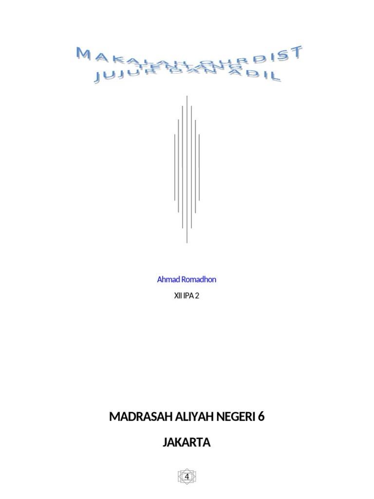 Jujur Dan Adil | PDF