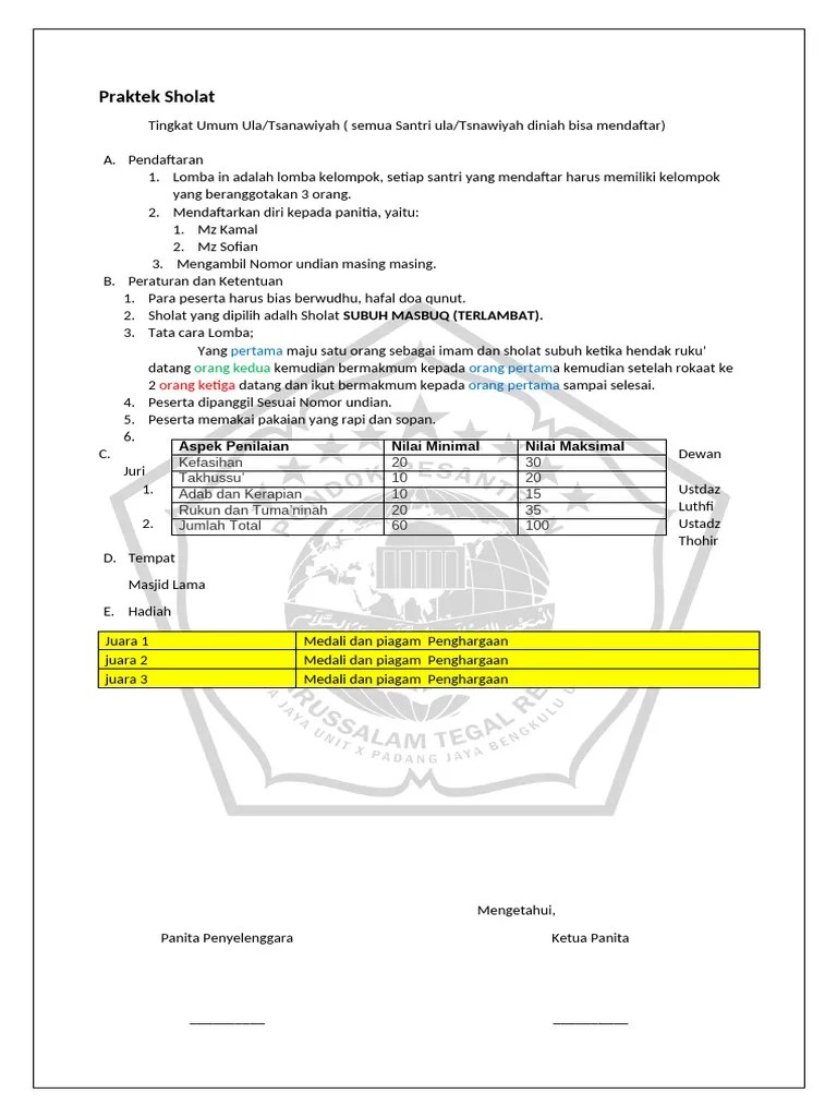 Praktek Sholat | PDF