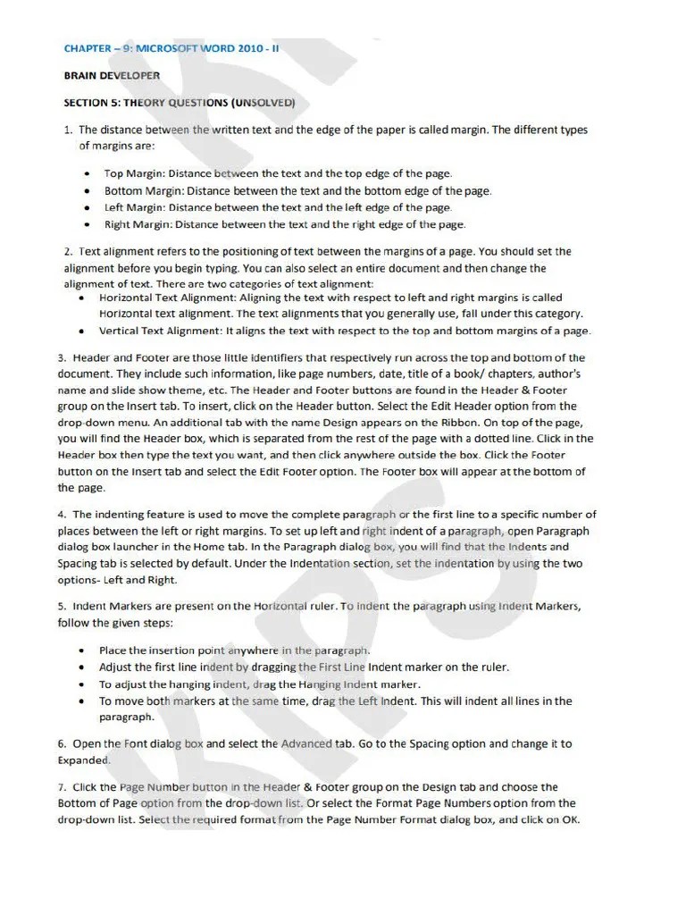 CH 3 Microsoft Word II | PDF