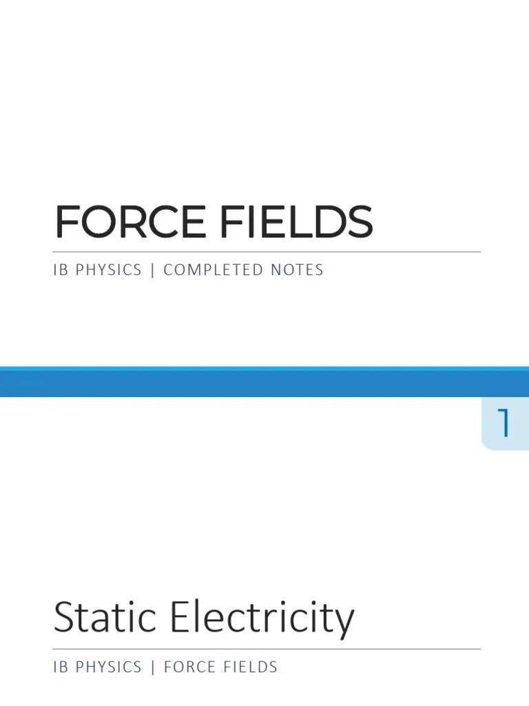 Force Fields Completed Notes | PDF | Newton's Law Of Universal ...