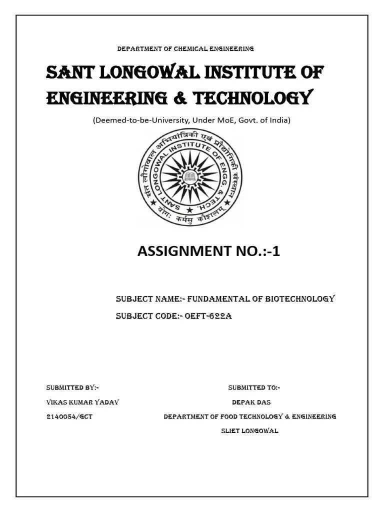 Biotechnology Assignment | PDF