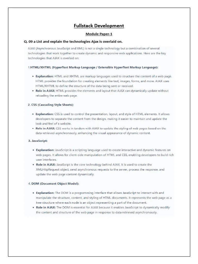 FSD - Module 5 | PDF