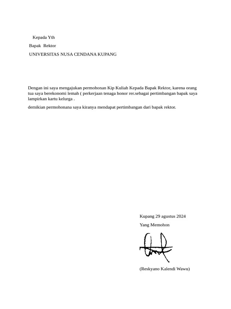 Surat Permohonan | PDF