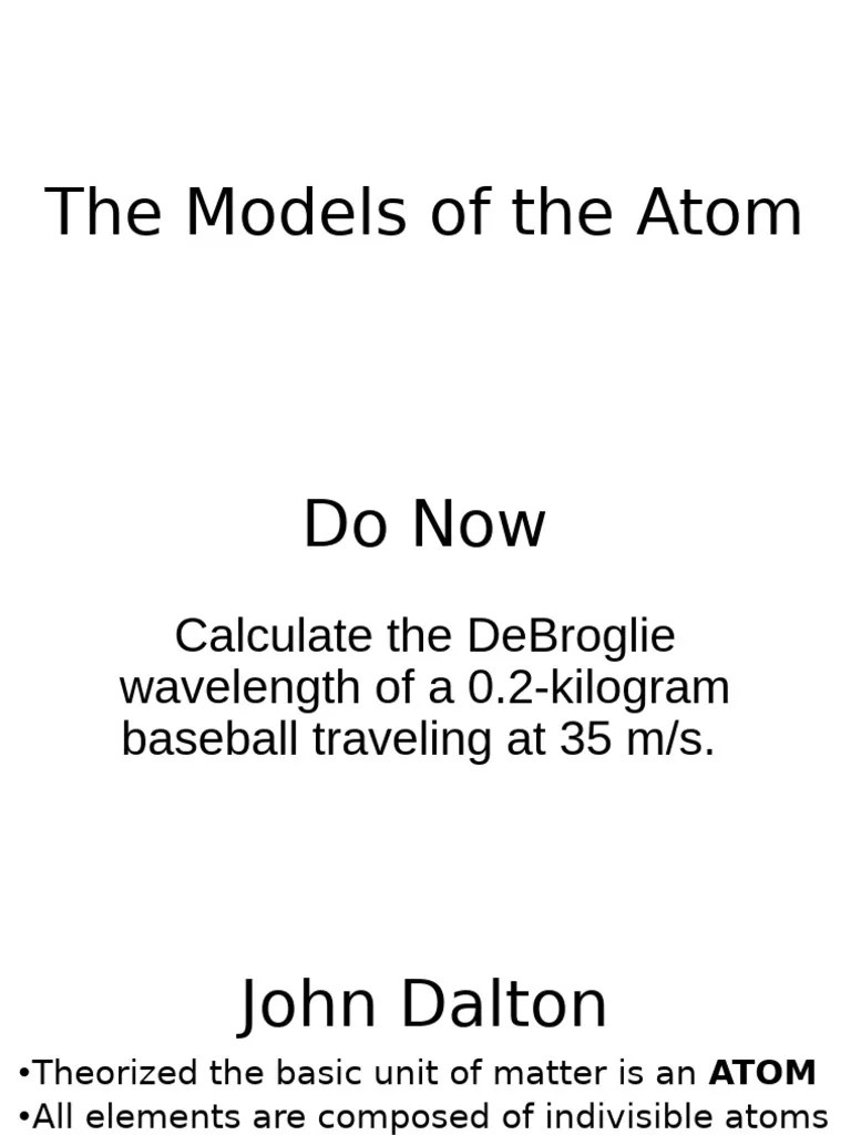 Lesson 4 - Models Of The Atom | PDF | Science & Mathematics