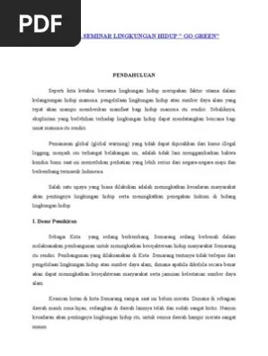 Latar belakang bumi merupakan planet yang dihidupi mahluk ciptaan allah yakni manusia, . Proposal Seminar Lingkungan Hidup Pdf