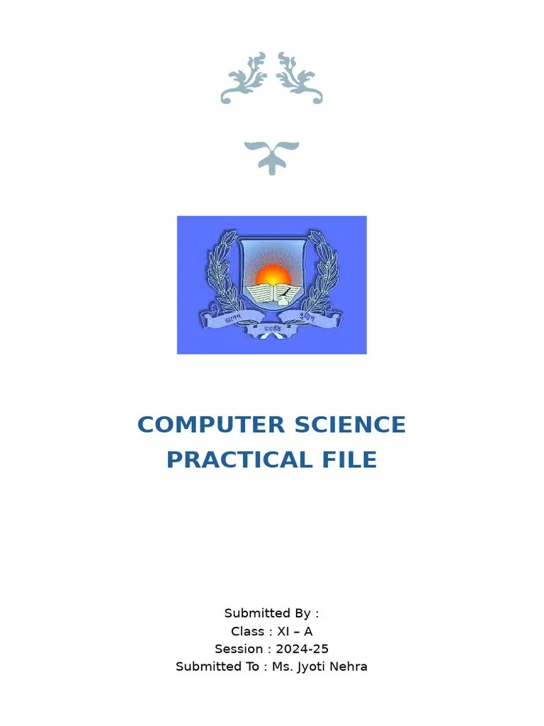 Computer Science Practical File | PDF