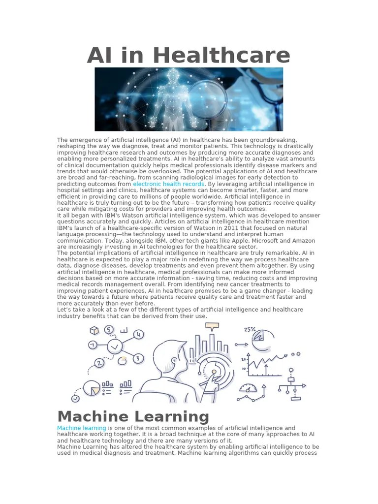 AI In Healthcare | PDF
