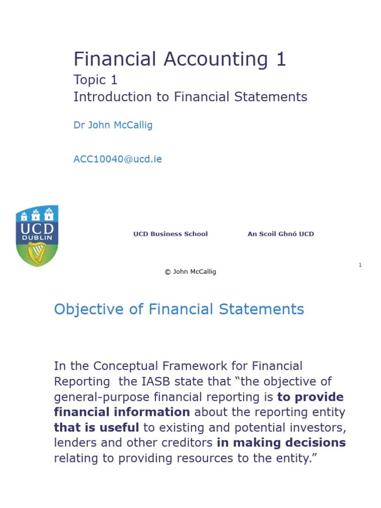 Introduction To Financial Statements | PDF
