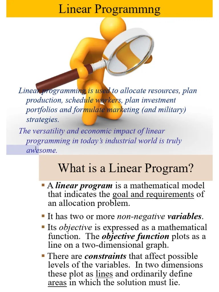 ASK Week 1-2 Linear Programming | PDF