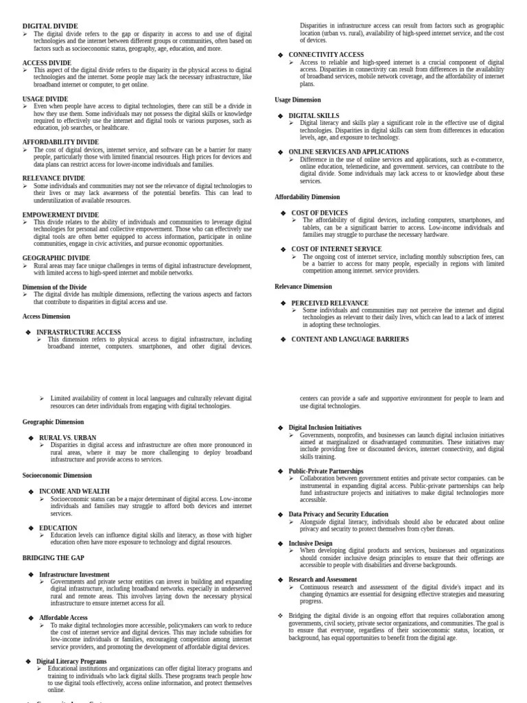 DIGITAL DIVIDE | PDF