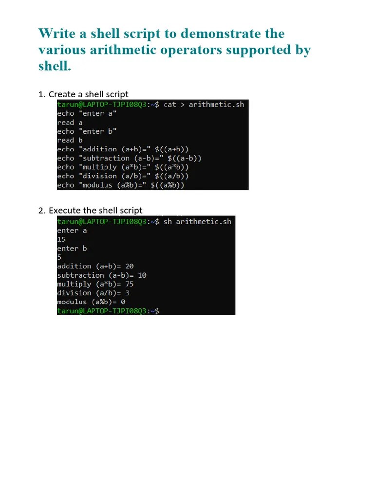 Arithmetic Operator | PDF