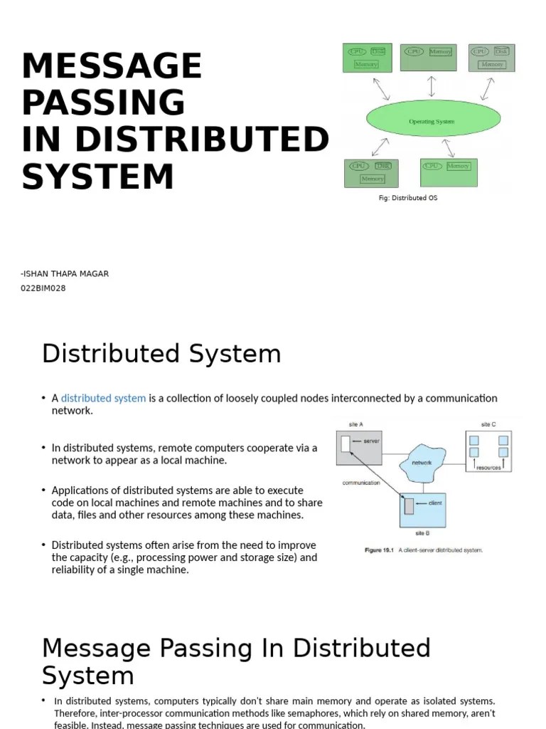 Message Passing In Distributed System (Autosaved) | PDF