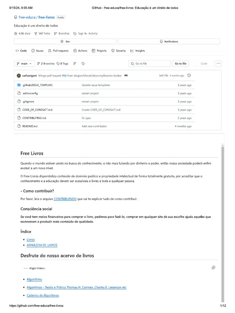 Free Programing Books PT | PDF