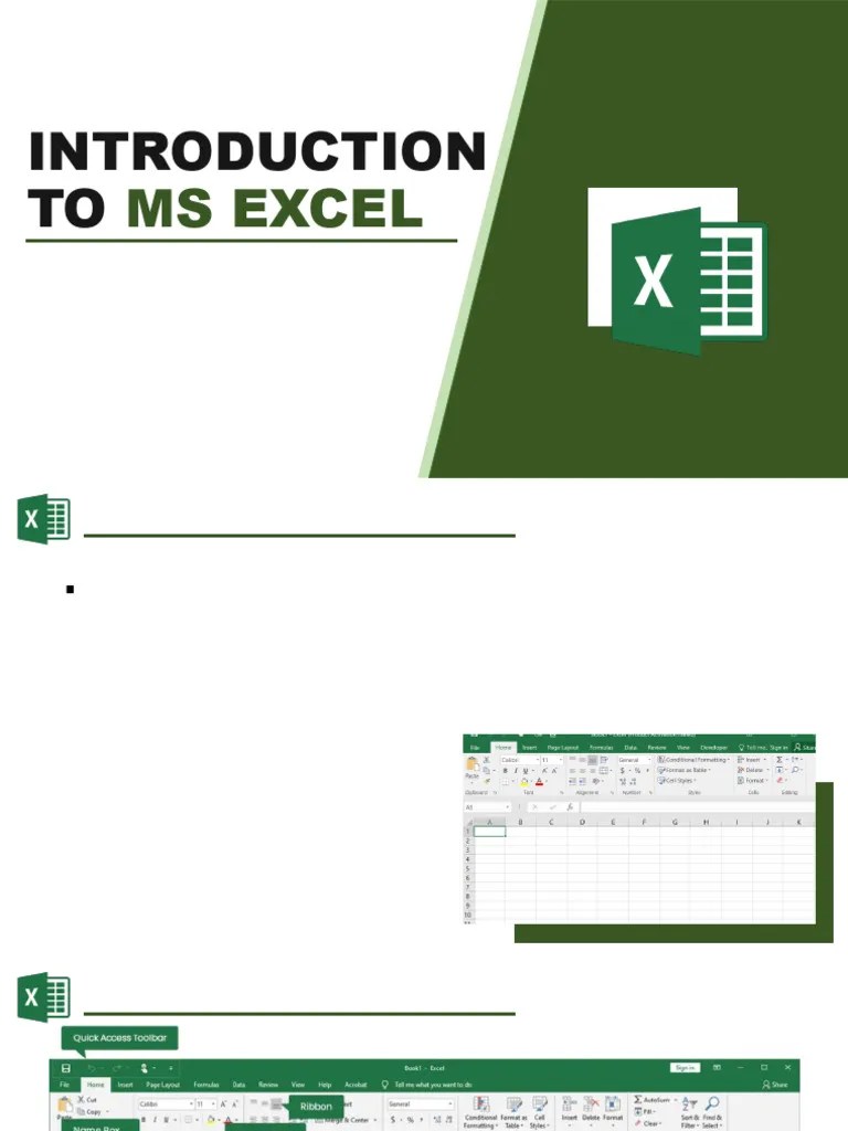 Introduction To MS Excel | PDF