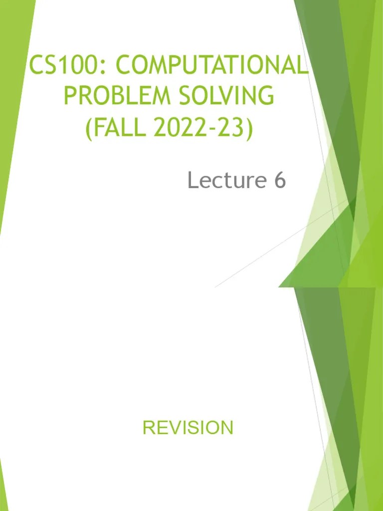 Lecture #6 | PDF | Integer (Computer Science) | Business