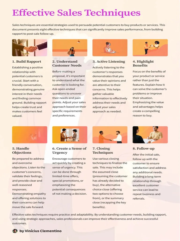 Effective Sales Techniques | PDF