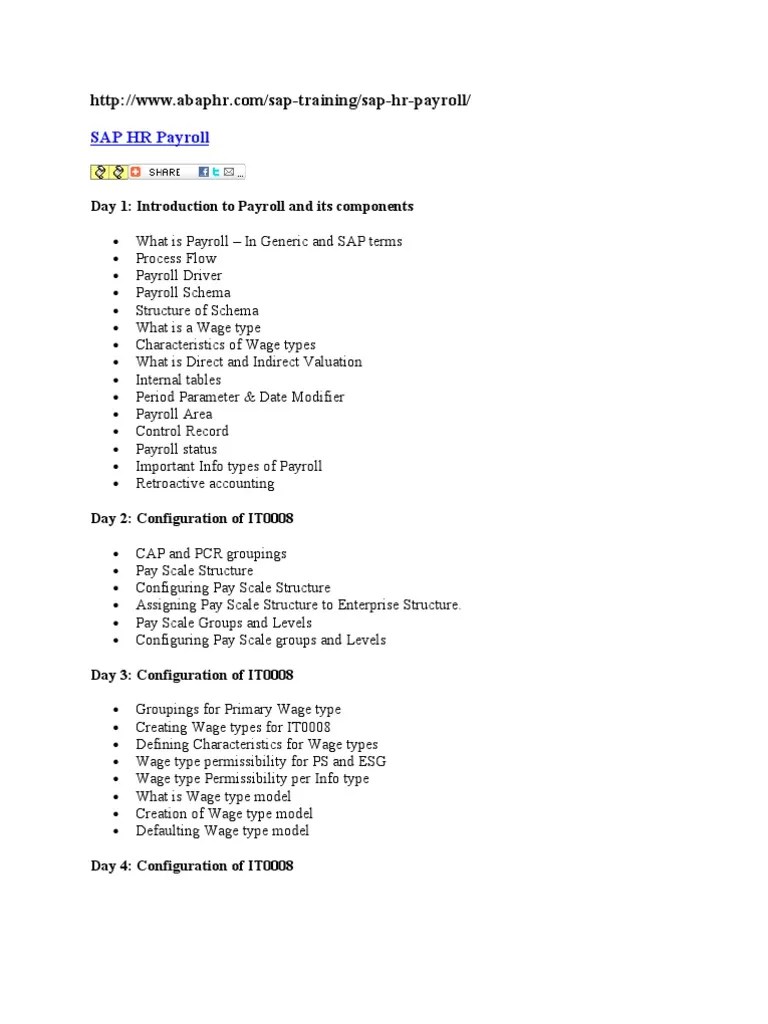 SAP Payroll Training Documents | Download Free PDF | Payroll | Payments